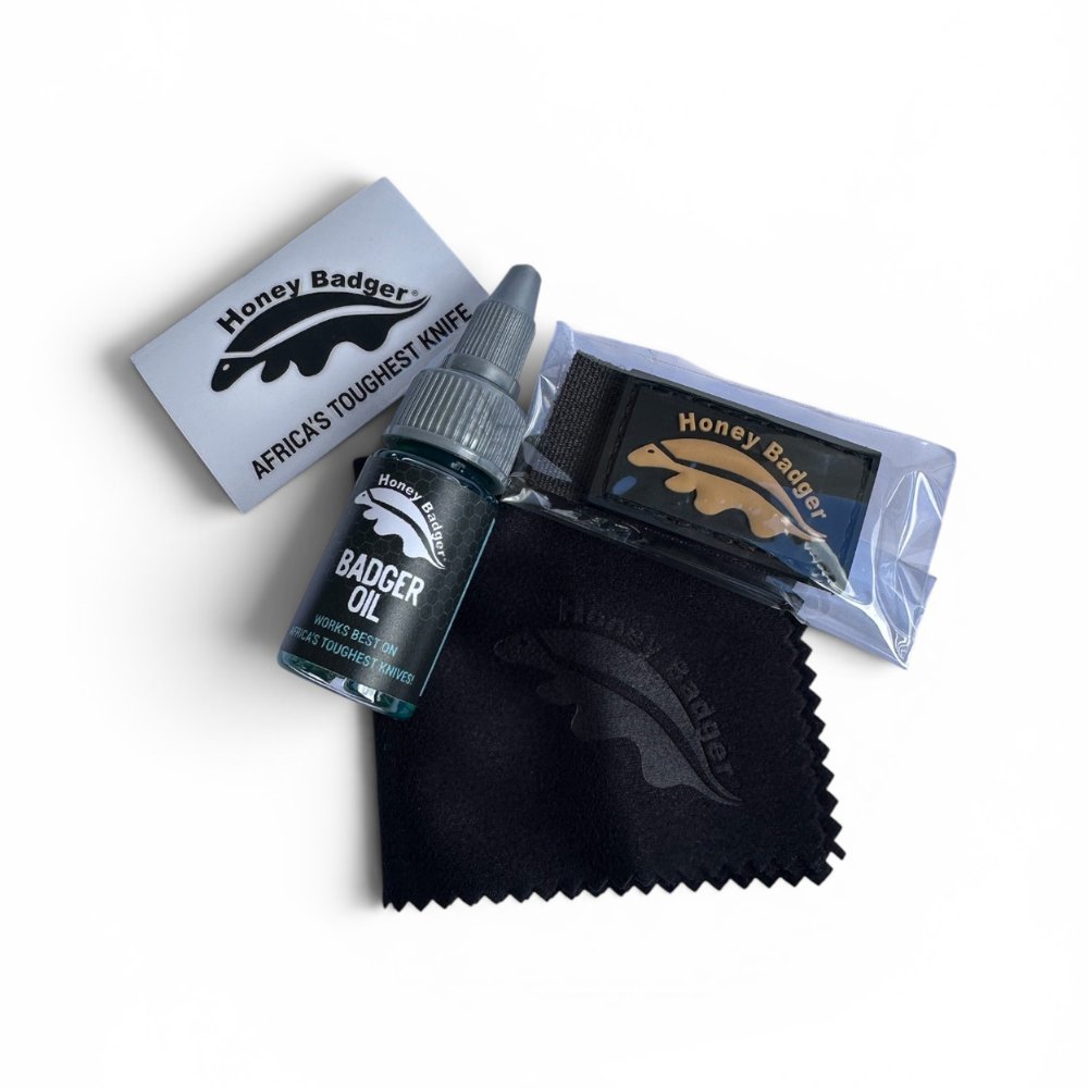Honey Badger Badger Care Kit (Oil, Microfibre Cloth, Patch)