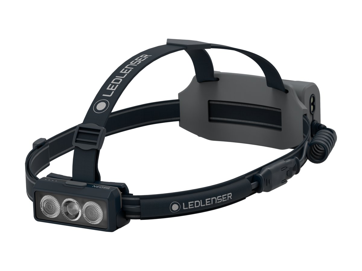 Ledlenser NEO9R Rechargeable Trail Running Headlamp – Black/Grey