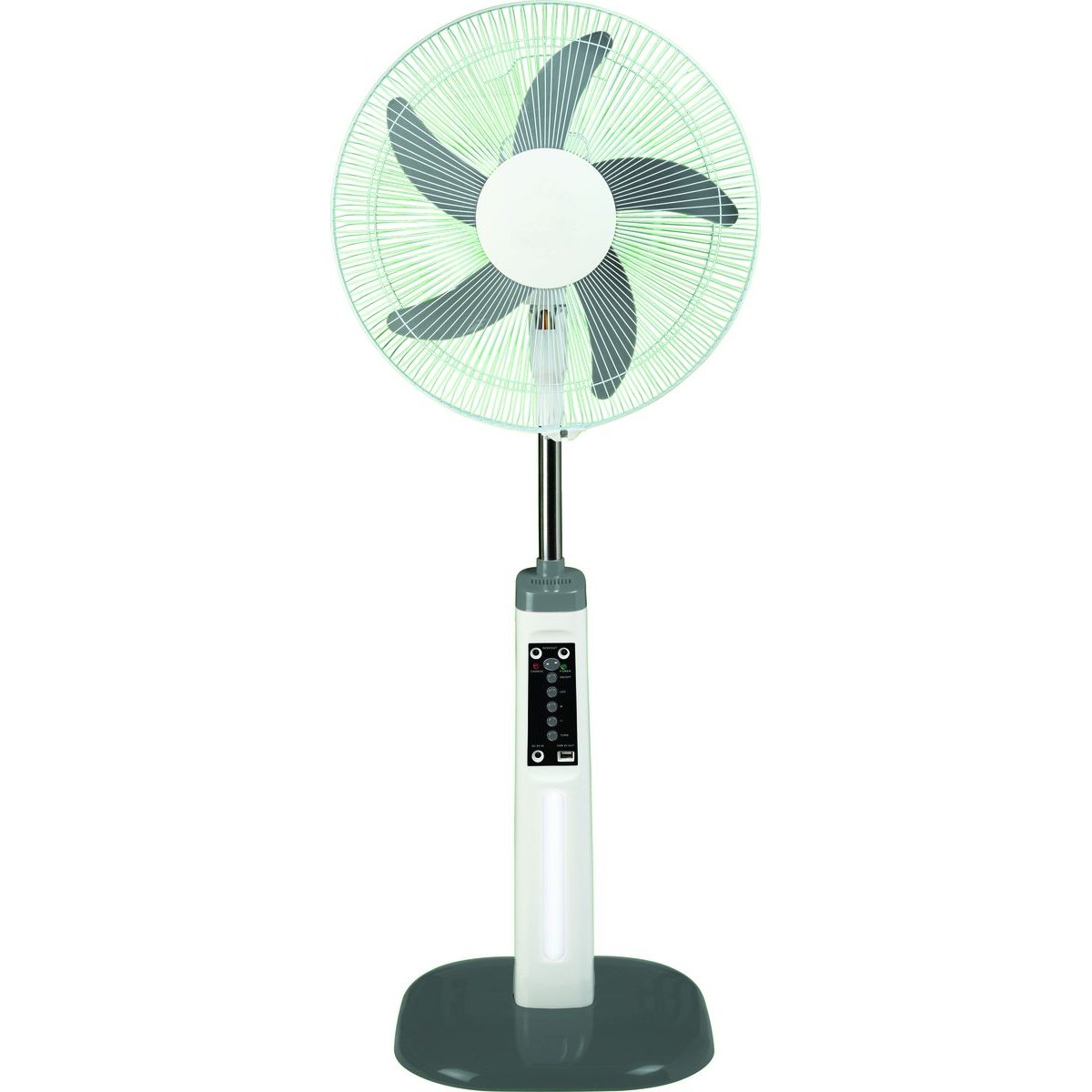 Ultratec Hurricane AC/DC 6V Rechargeable Stand Fan with LED Light