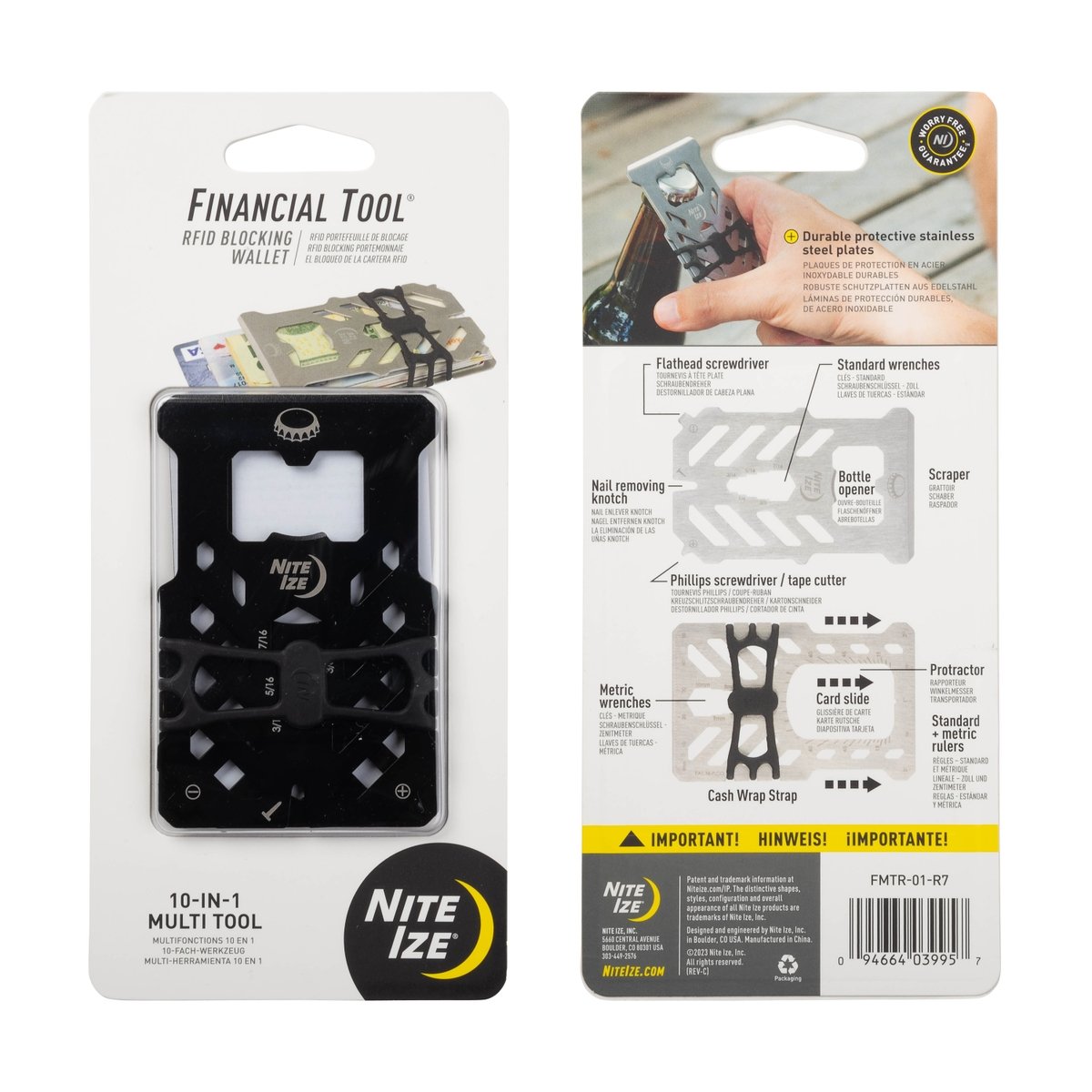 Nite Ize Financial Tool RFID Blocking Wallet – Black