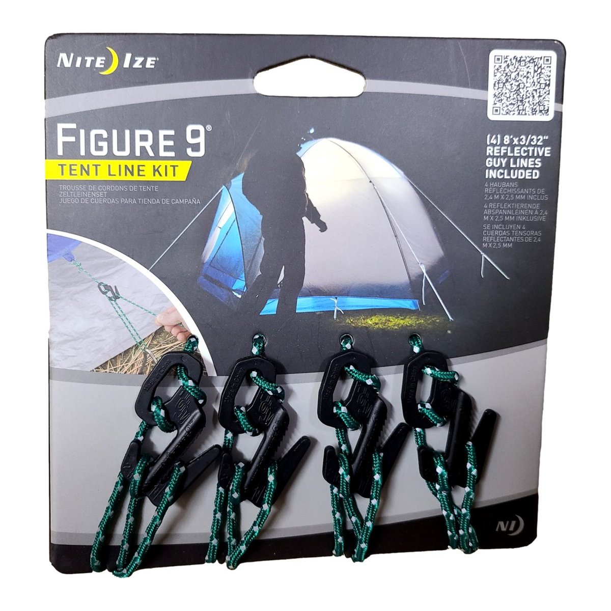 Nite Ize Figure 9 Tent Line Kit – Black