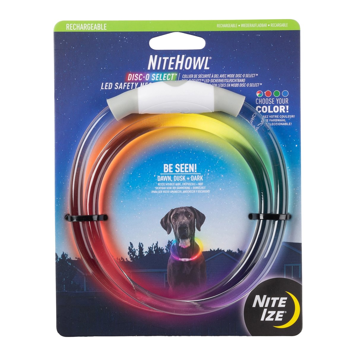 Nite Ize NiteHowl Rechargeable LED Safety Necklace – Disc-O Select