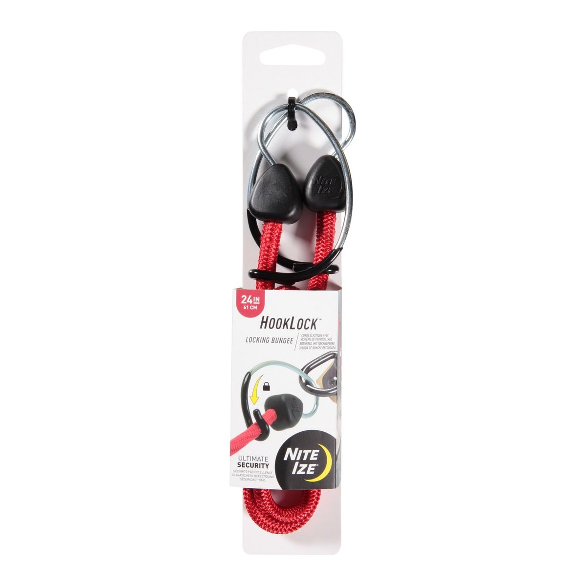 Nite Ize HookLock Locking Bungee 24" – Red