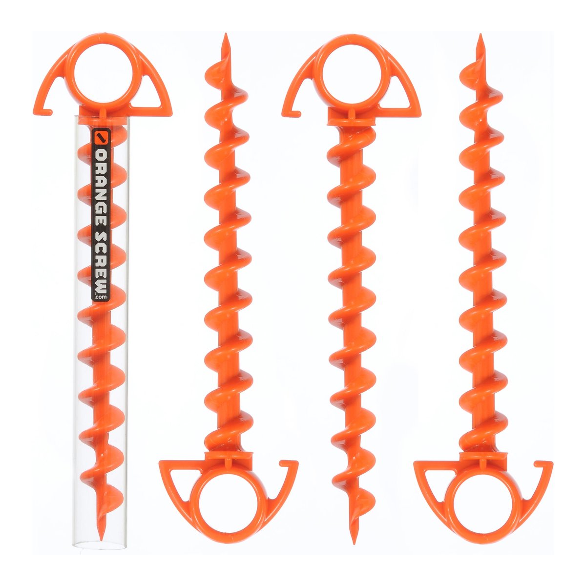 Nite Ize Orange Screw Ultimate Ground Anchor – Small – 4 Pack
