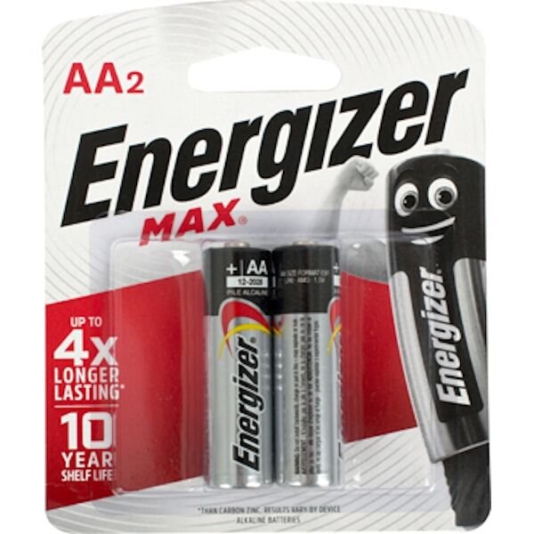 Energizer MAX Alkaline AA Batteries – 2 Pack