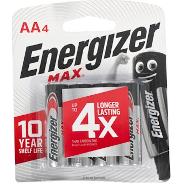Energizer MAX Alkaline AA Batteries – 4 Pack