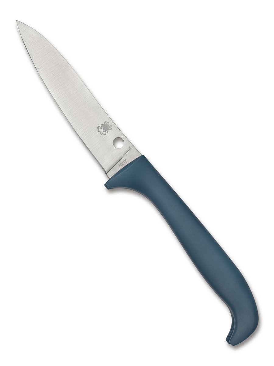 Spyderco Counter Critter Kitchen Knife – Blue, PlainEdge (K21PBL)