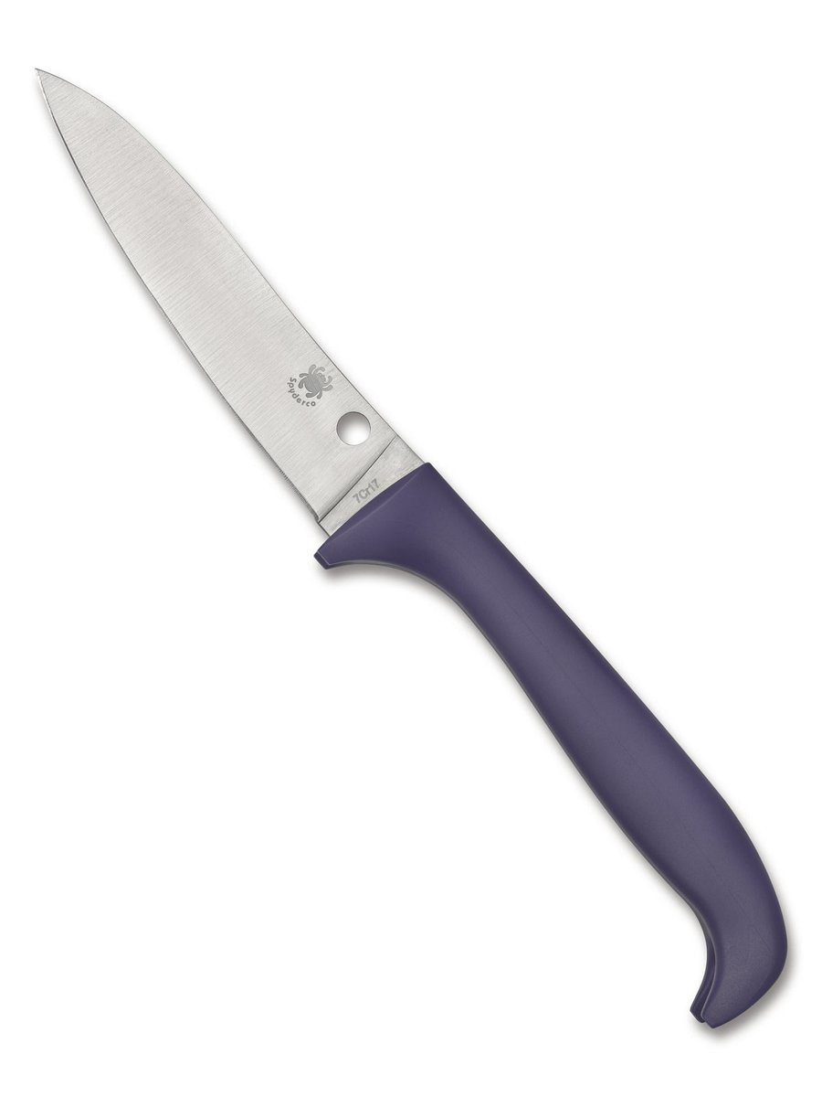 Spyderco Counter Critter Kitchen Knife – Purple, PlainEdge (K21PPR)