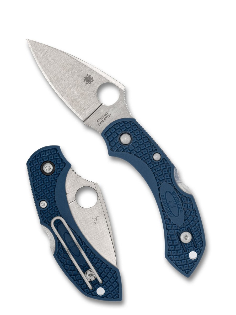 Spyderco Dragonfly 2 Lightweight Folding Knife – Cobalt Blue FRN, CPM SPY27 (C28PCBL2)
