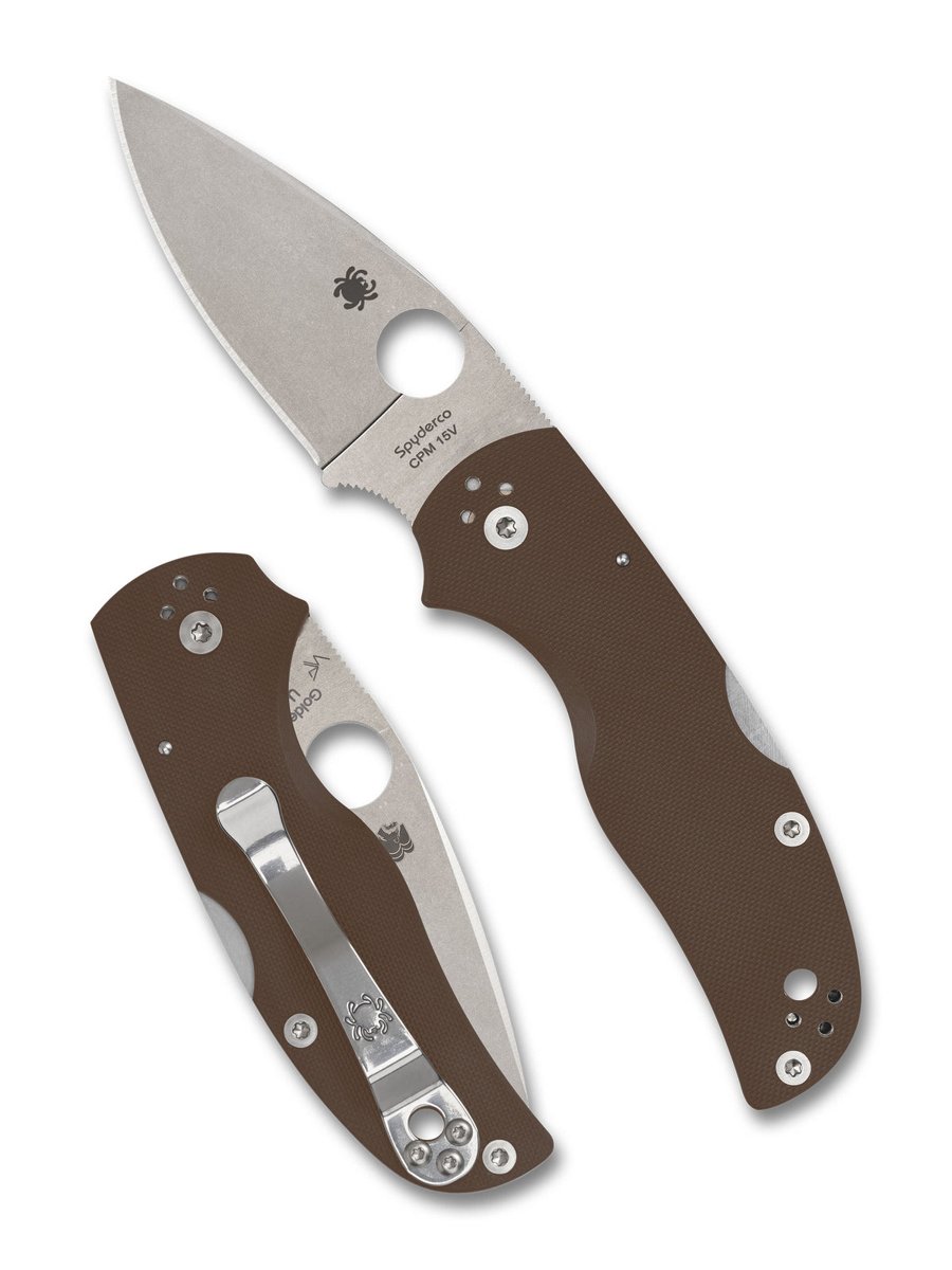 Spyderco Native 5 Folding Knife – Brown G-10, CPM 15V Sprint Run (C41GPBN15V5)