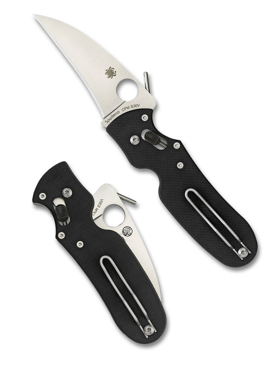Spyderco P'Kal Folding Knife – Black G-10, PlainEdge (C103GP)
