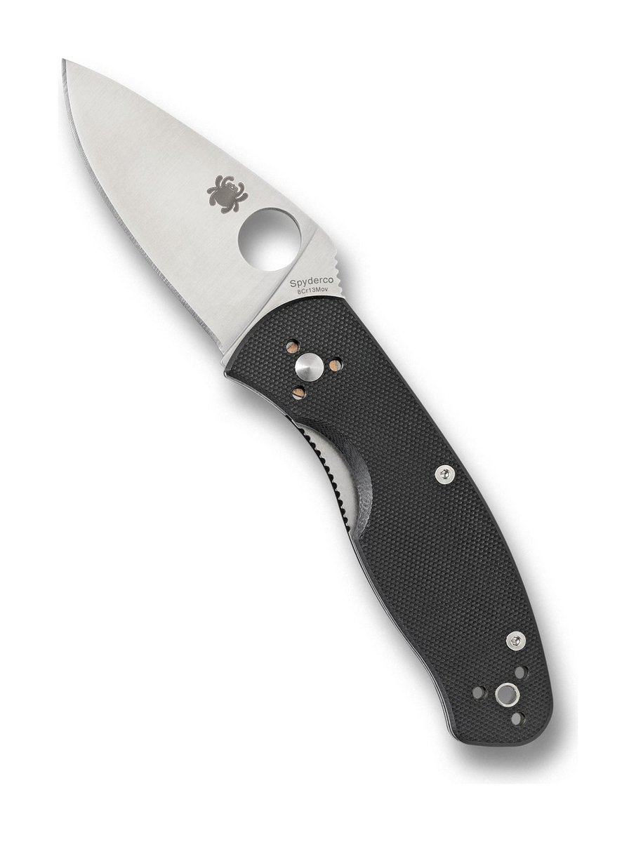 Spyderco Persistence G-10 Folding Knife – Black, PlainEdge
