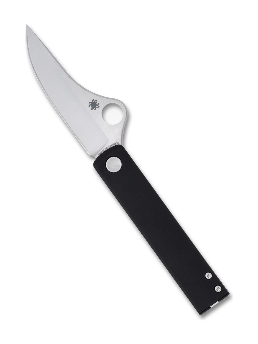 Spyderco Essenza Folding Knife – Black Aluminium, N690Co