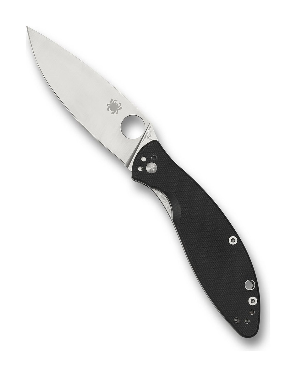 Spyderco Astute G-10 Folding Knife – Black, PlainEdge
