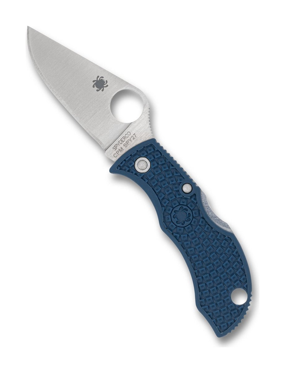 Spyderco Manbug Keychain Folding Knife – Cobalt Blue FRN, CPM SPY27