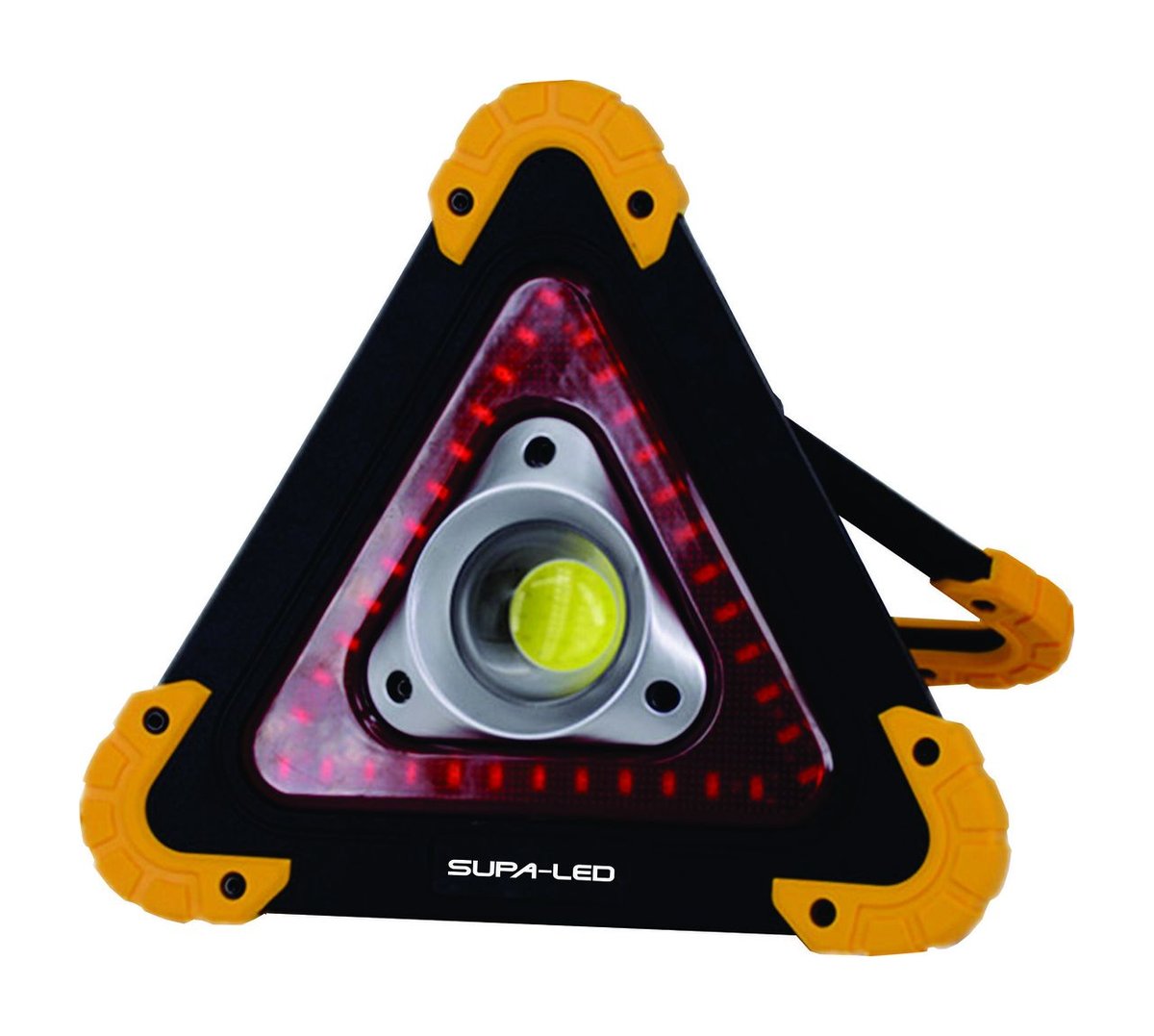 Supa-LED 500 Lumen Adjustable Triangle Worklight and Hazard Light – 4 x AA