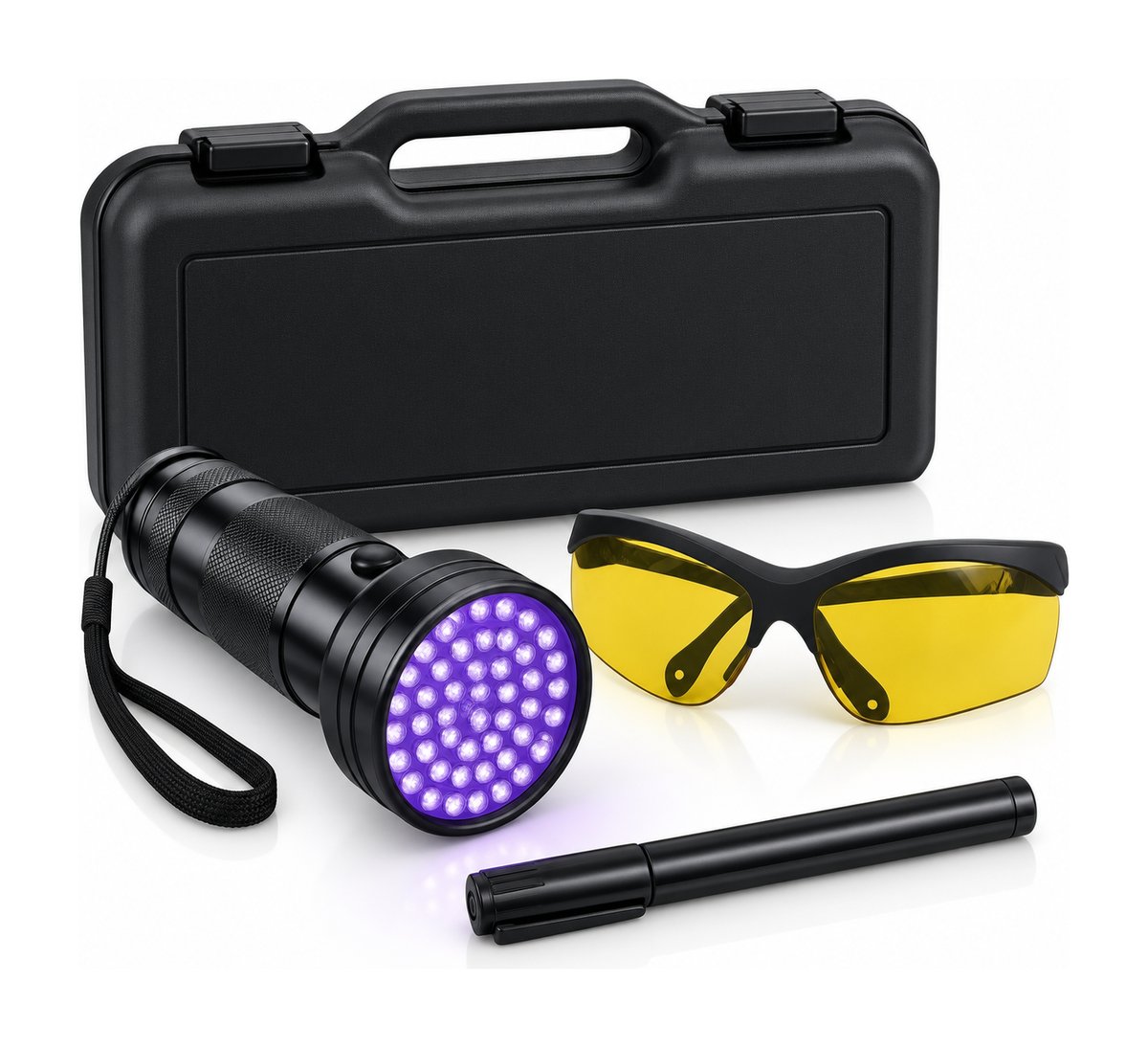 Supa-LED Detector 51 LED UV Scorpion and Forensic Kit with Glasses and UV Pen