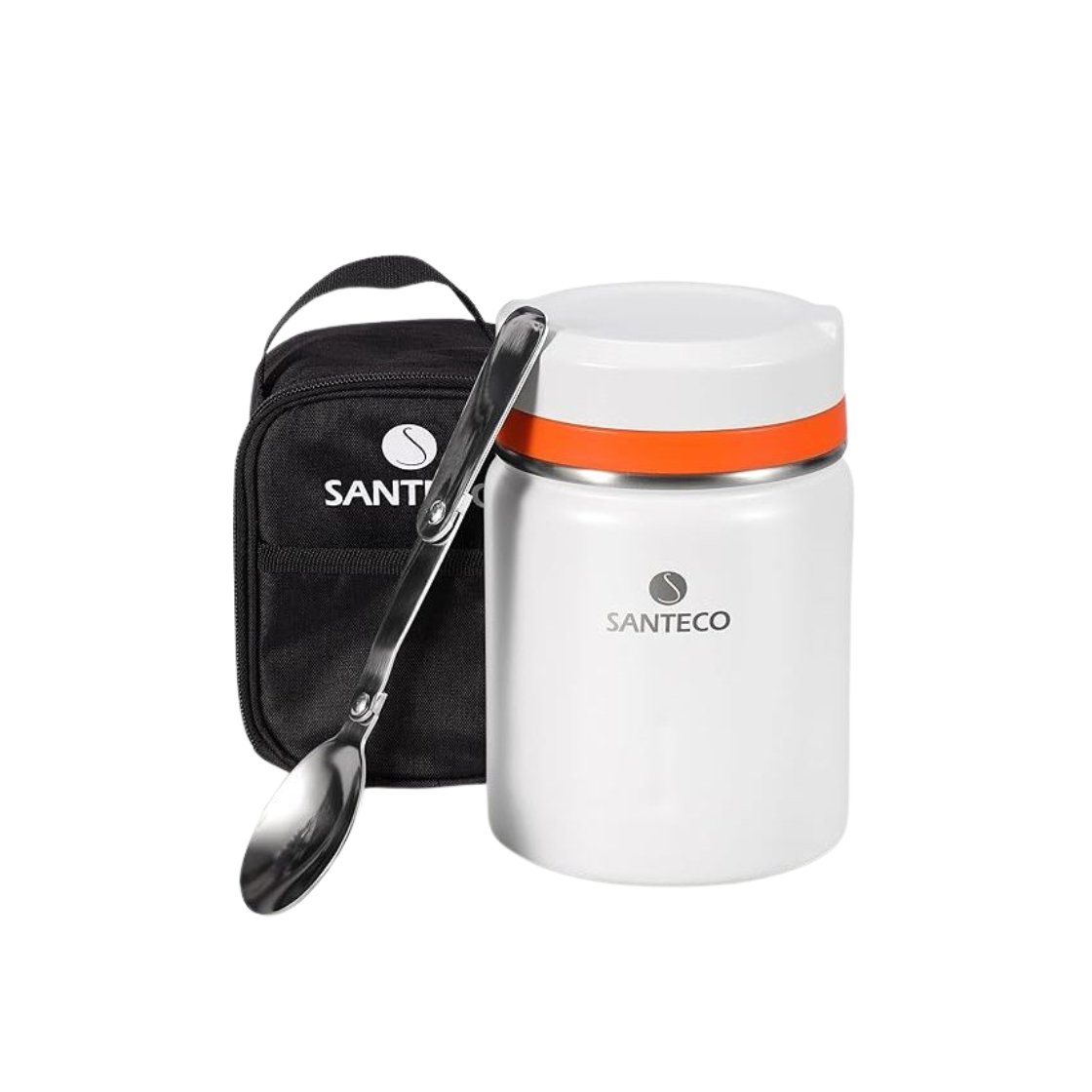 Santeco Koge Food Jar with Carry Bag 500ml – Milk White