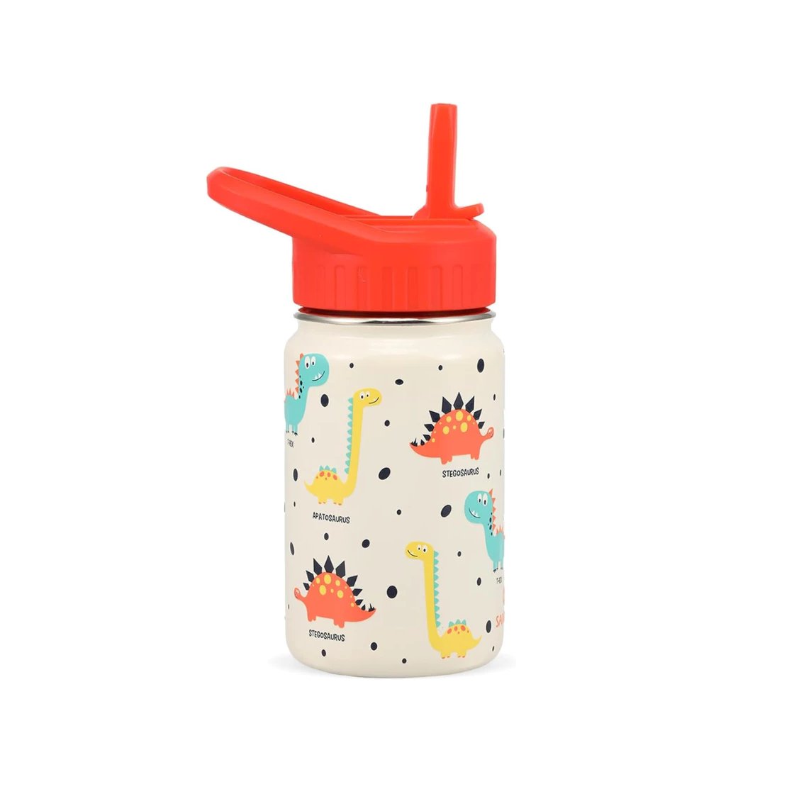 Santeco Slound Kids Stainless Steel Straw Bottle 350ml – Little Dinosaur