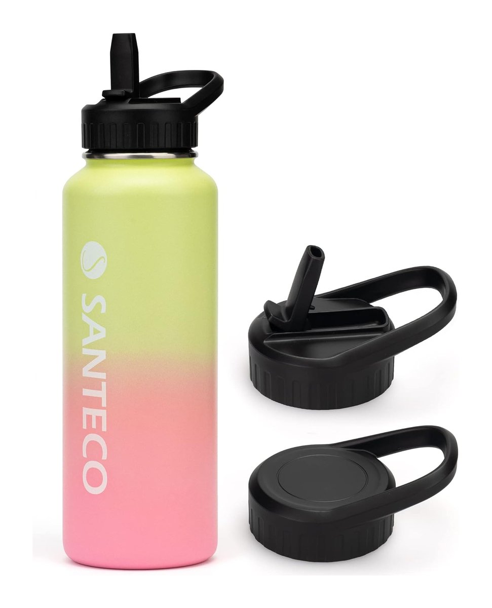 Santeco Solund Sports Bottle with Straw Lid 710ml – Pink Beach