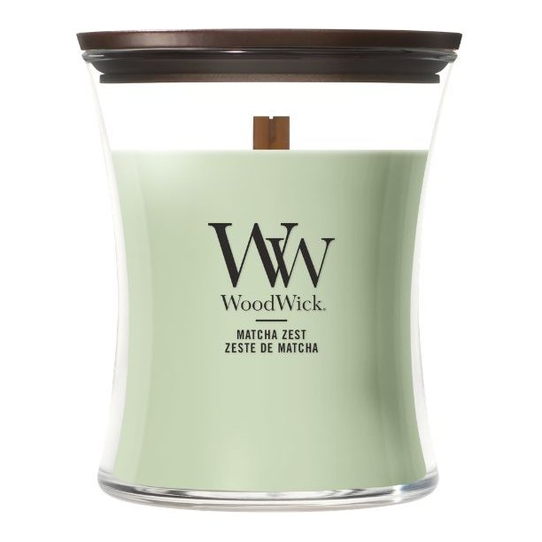 WoodWick Medium Hourglass Candle – Matcha Zest