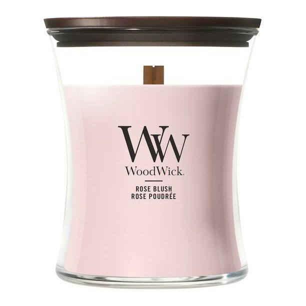 WoodWick Medium Hourglass Candle – Rose Blush