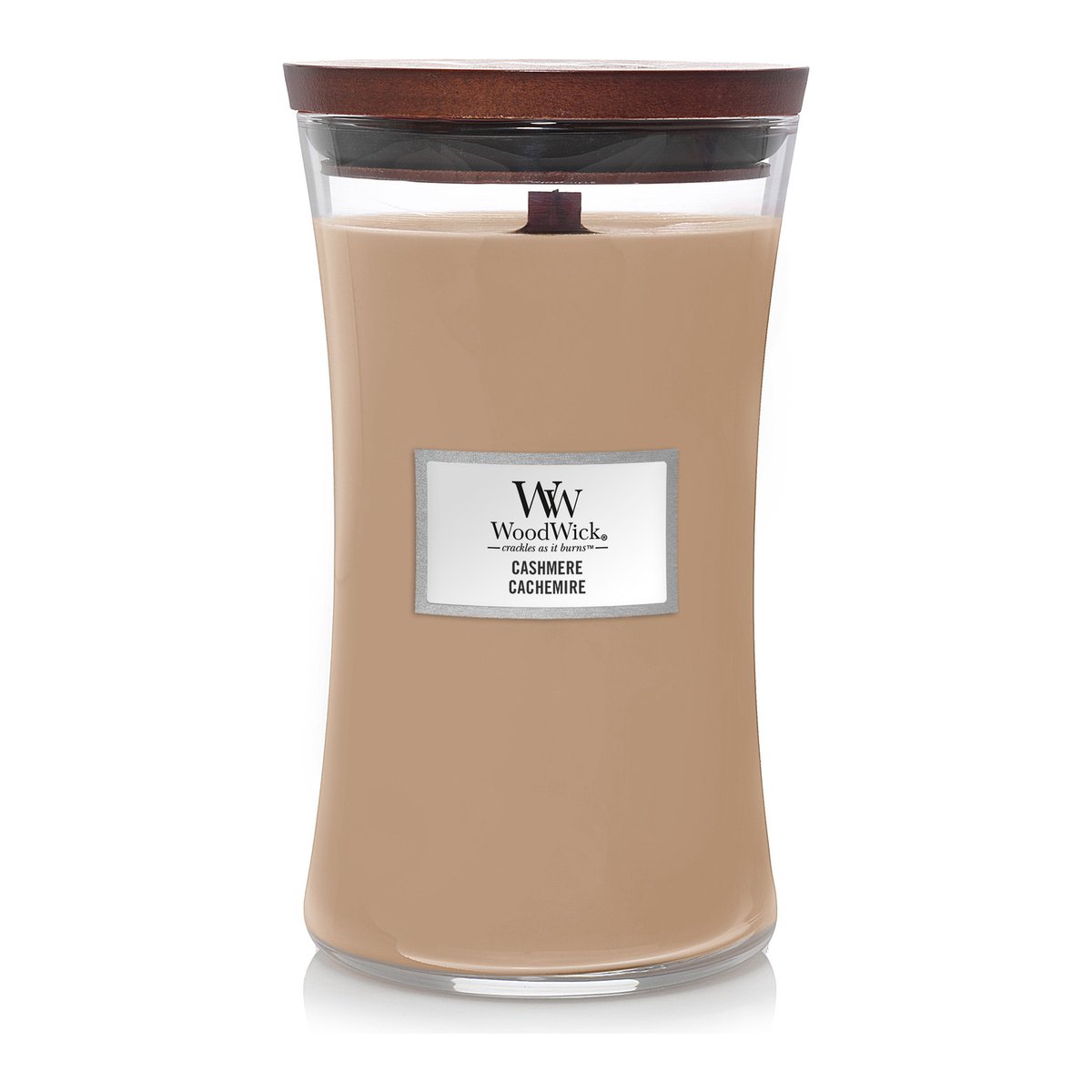 WoodWick Large Hourglass Candle – Cashmere