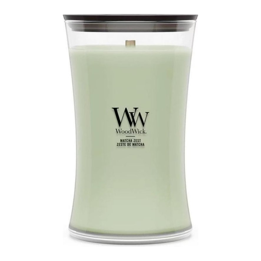 WoodWick Large Hourglass Candle – Matcha Zest