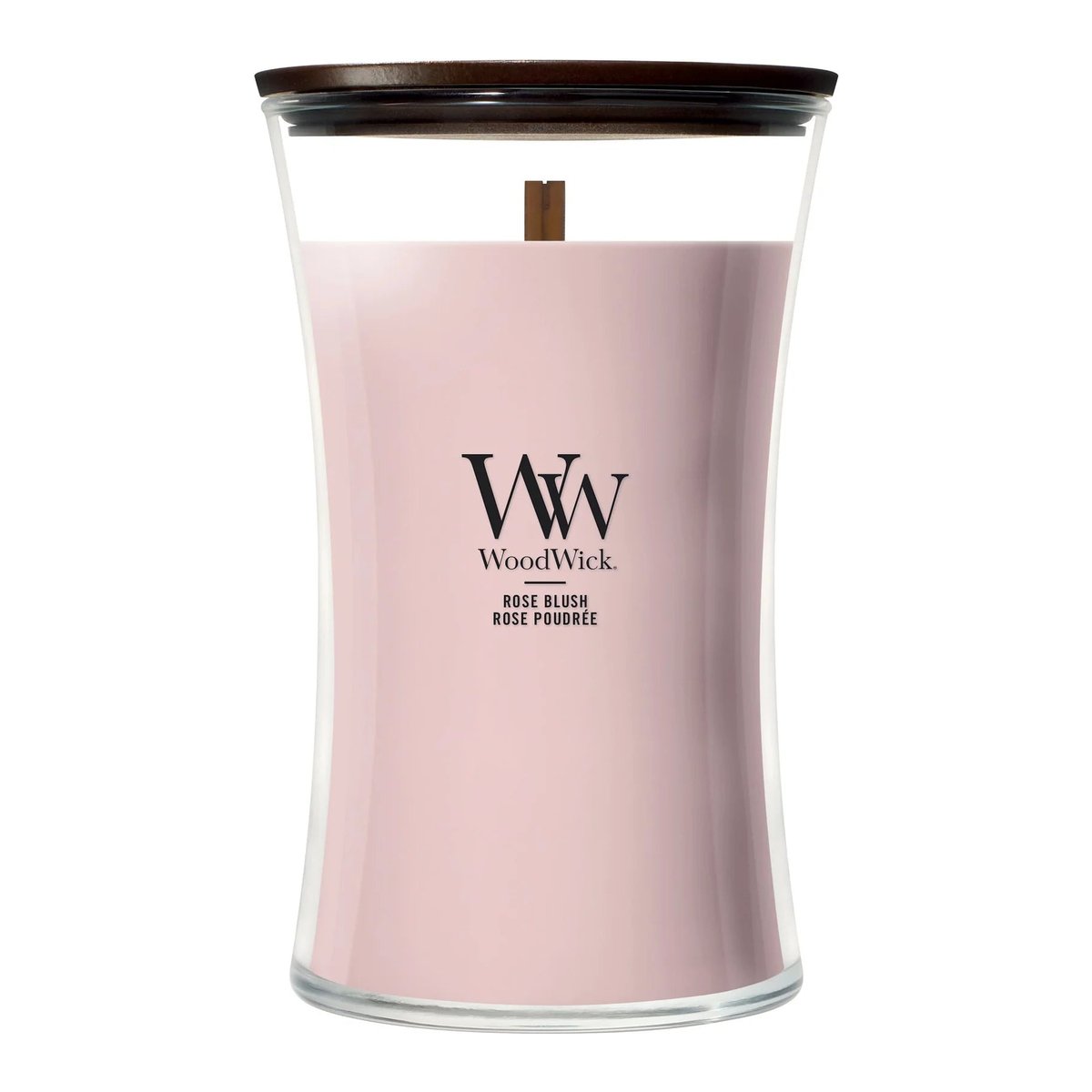 WoodWick Large Hourglass Candle – Rose Blush