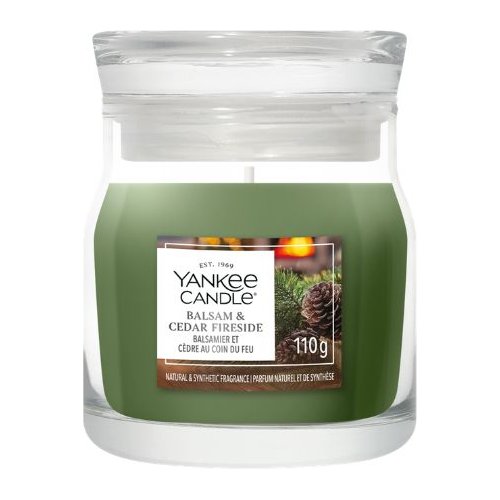 Yankee Candle Signature Small Jar Candle – Balsam & Cedar Fireside