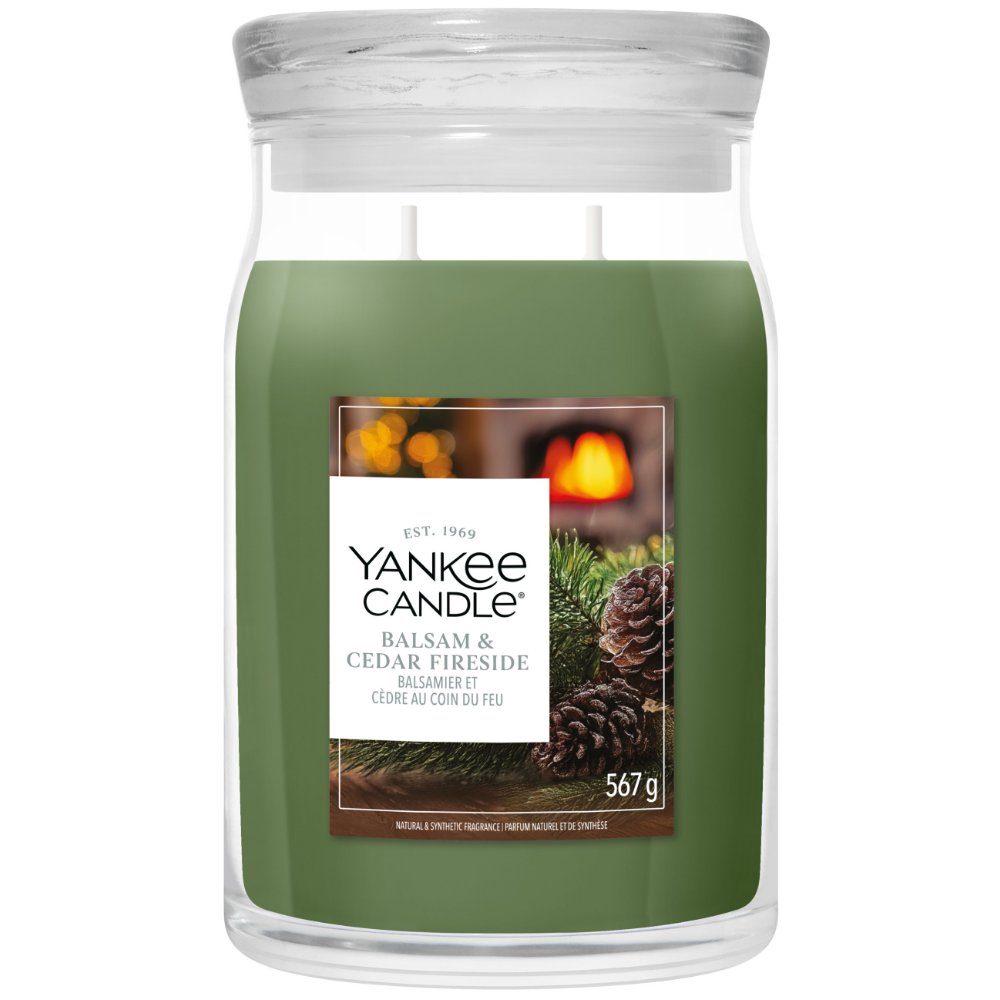 Yankee Candle Signature Large Jar – Balsam & Cedar Fireside