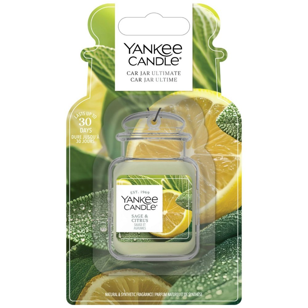 Yankee Candle Ultimate Car Jar Air Freshener – Sage & Citrus